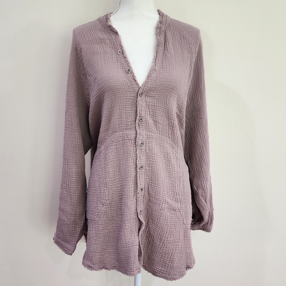 Free People We The Free Summer Daydream Button Down | Light Brown | M